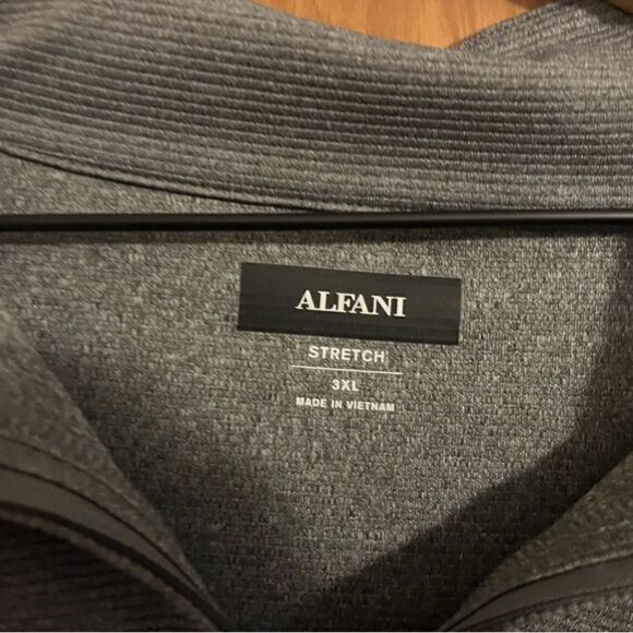 Alfani Men Fit  Gray Zip Stretch Long-Sleeve Pullover Sweater Size 3XL - Picture 2 of 3